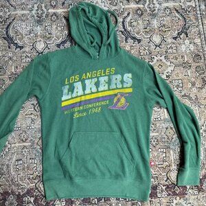 Men's Sportiqe Apparel Green Yellow NBA LA Lakers Jacket Hoodie Size Large